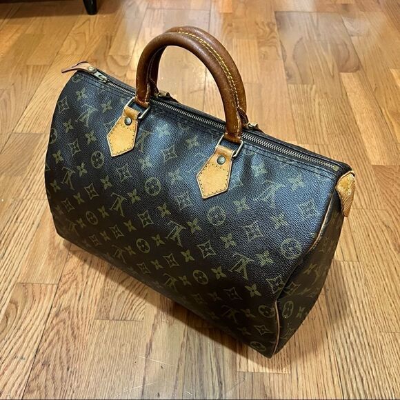 LOUIS VUITTON SPEEDY 35 classic monogram  vintage 91 *AUTHENTIC *Make an offer! - Picture 13 of 14